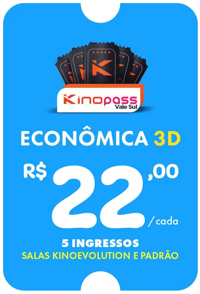 Vale sul - Kinopass Econômico 3D - 30/09/2026